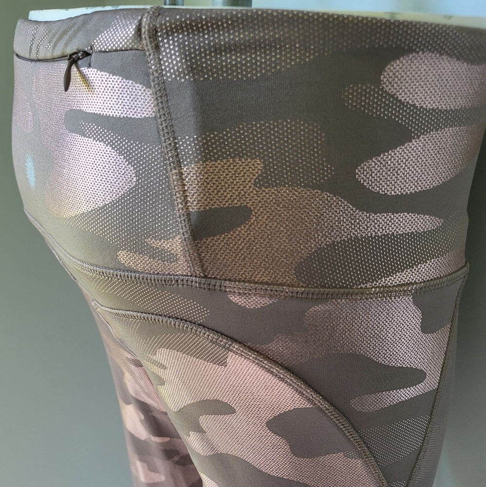 Sommer Ray Rose Gold Metallic Camo Leggings